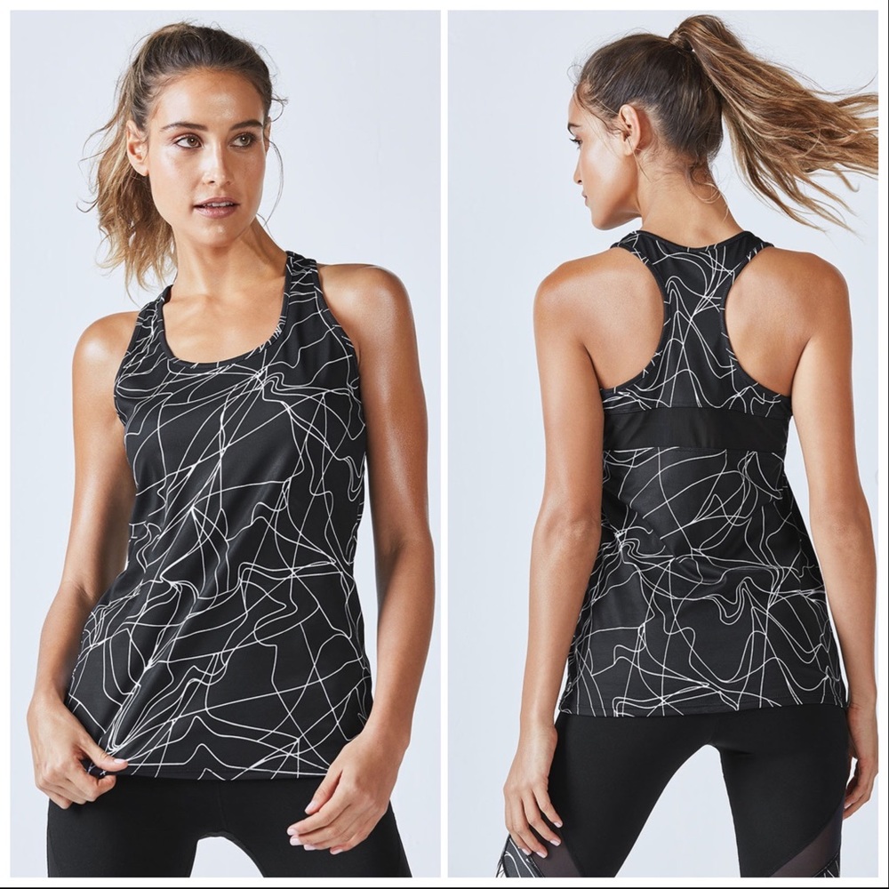 NWOT Fabletics Mary Tank w/ Back Mesh Design